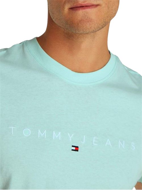 T-shirt menta in cotone Tommy Jeans | DM0DM20744L6V
